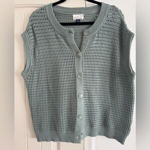 Universal Thread Sleeveless Knit Cardigan - Light Green